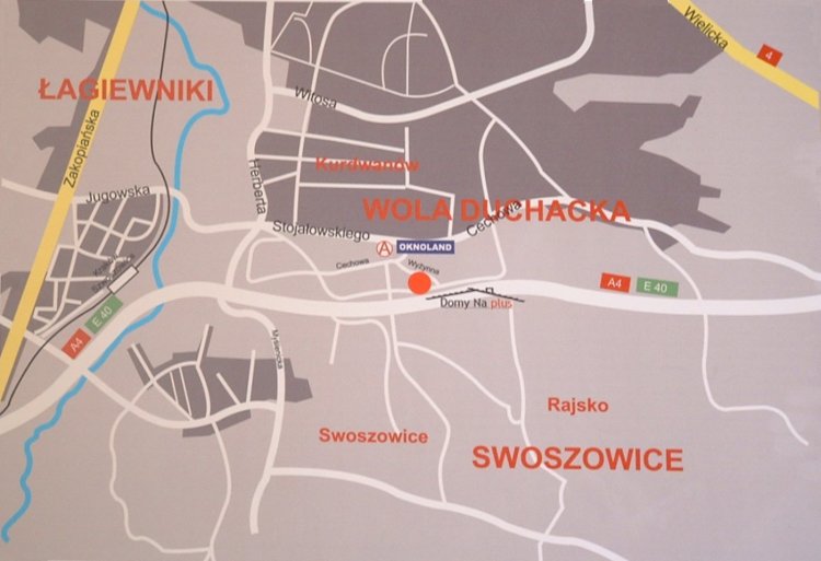 Mapa Dojazdowa ul. Wyżynna